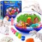 Bryte Light Up Dinosaur Terrarium Kit for Kids - Dino Habitat with Real Plants, Figurines, Volcano & LED Lights, DIY Science Kit, STEM & Arts Crafts Toys, Birthday Gifts for Boys Aged 4-12 yrs